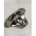 STERLING RING AGATE DARK ELONGATED STONE RING SIZE 7.5