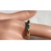 14kt YG  EMERALD BAND / RING  SIZE 7, WT.  3.4 GRAMS pre owned great