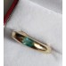 14kt YG  EMERALD BAND / RING  SIZE 7, WT.  3.4 GRAMS pre owned great